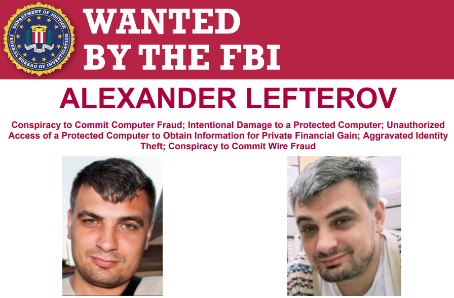 Alexander Lefterov is wanted by the #FBI in Pennsylvania for his alleged involvement in cyber-related crimes from approximately March of 2021 through November of 2021: fbi.gov/wanted/cyber/a…