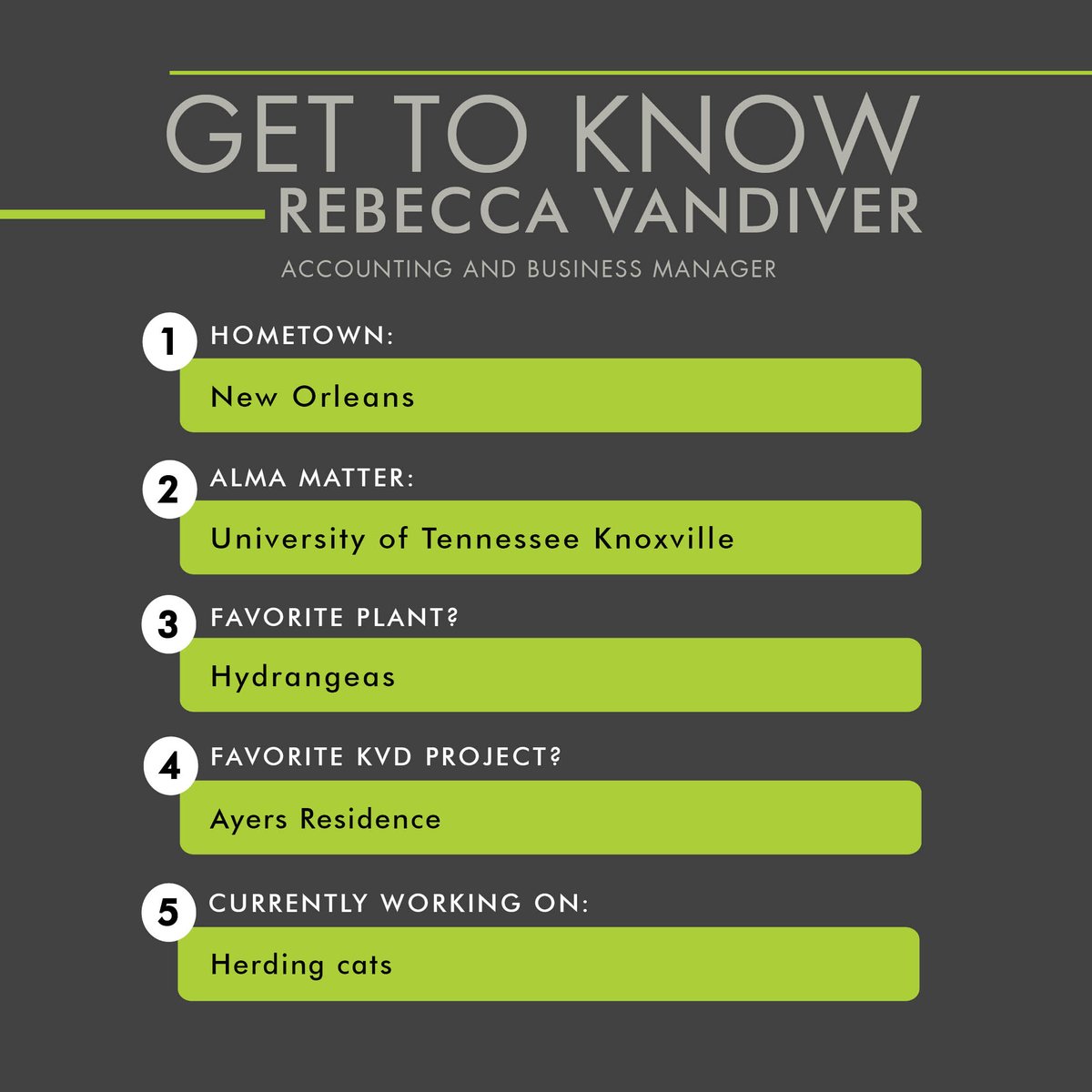 KiserVogrinDsgn's tweet photo. Today we're celebrating one year with Rebecca, our incredible Accounting and Business Manager! 🌟 Thank you for your dedication, expertise, and valuable insights. Your unwavering commitment, engaging personality, and strategic vision have truly elevated our team. https://t.co/iFNwGaDCsV