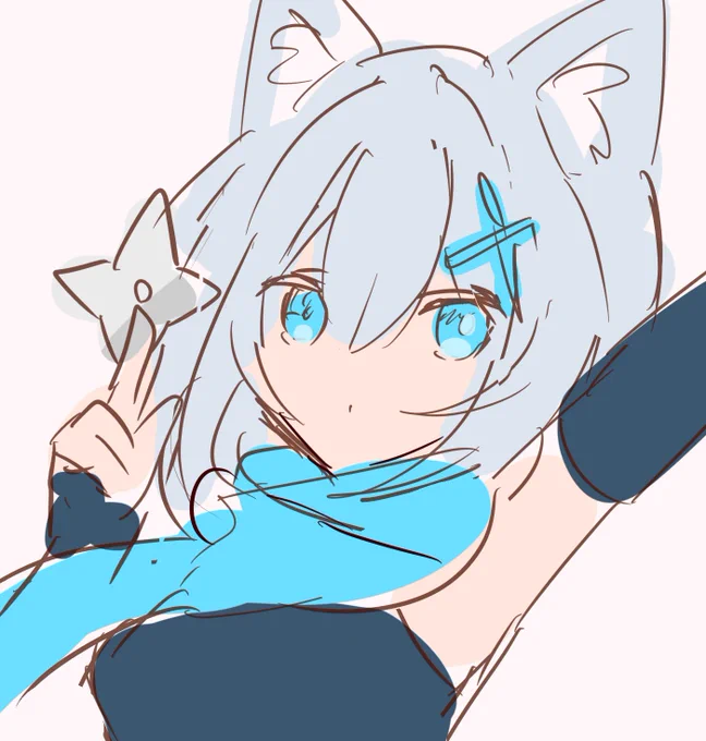 遠目で見たらくのいちシロコちゃんに見えちゃってェ 