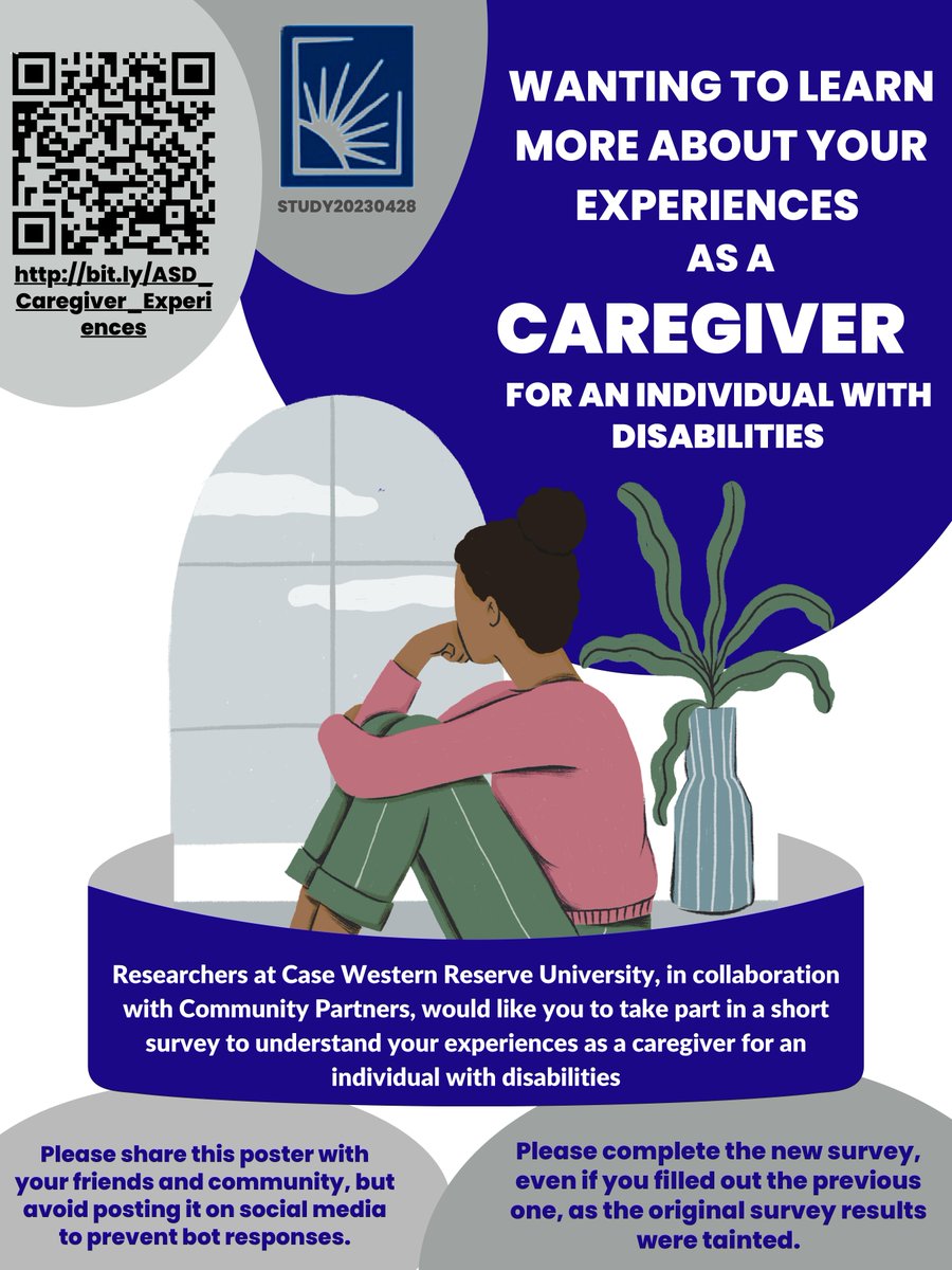 Caregivers we need your help.  Please take a moment and fill out this caregiver survey.  It’s open to every caregiver in Ohio.  We need to hear from you.  Just a few moments of your time can make all the difference.

Click here for survery: cwru.az1.qualtrics.com/jfe/form/SV_1B…