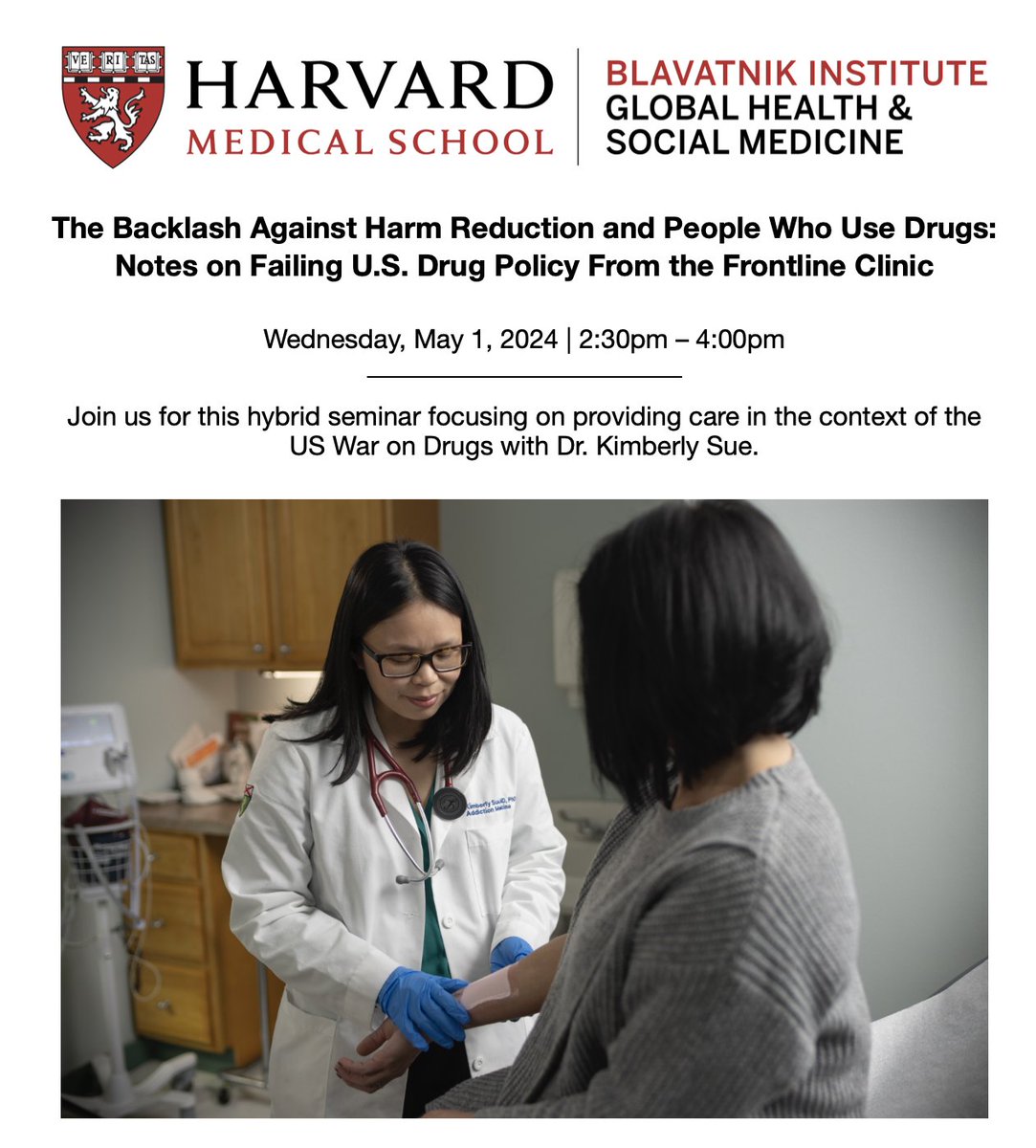 Excited to come back to Boston to give a talk at my alma mater Harvard for the Department of Global Health and Social Medicine on May 1, 2024. Room 106/107 at 641 Huntington Avenue, Boston MA 02115. Boston friends, would love to see you