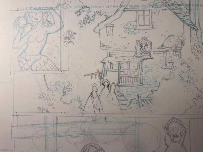 Currently on the Drawing Table-
26 pages into book two of my new thing. 