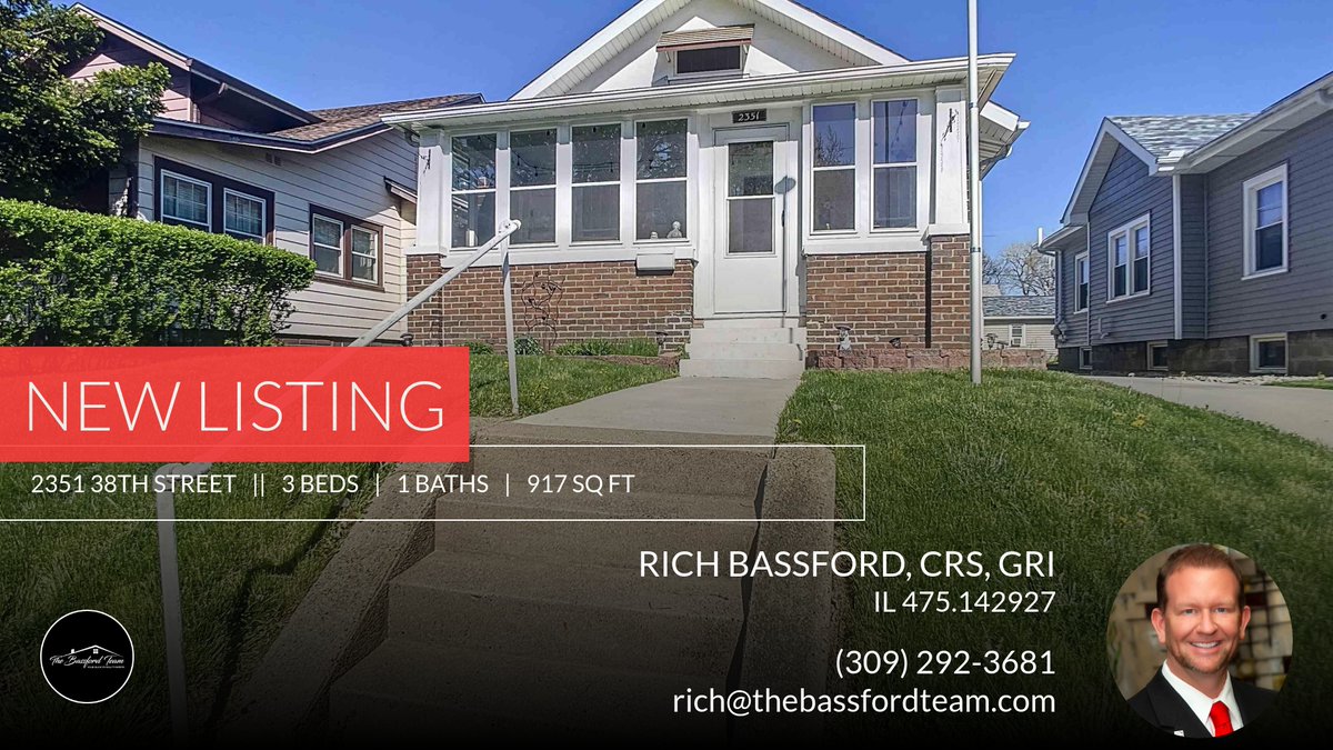 📍 New Listing 📍 Take a look at this fantastic new property that just hit the market located at 2351 38th Street in Rock Island. Reach out here or at (309) 292-3681 for more information

Rich Bassford, CRS, GRI,
RE/MAX Conce... homeforsale.at/2351_38TH_STRE…