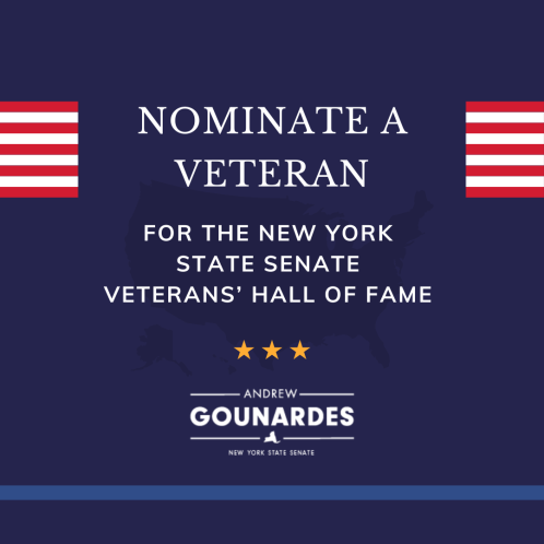 Two days left to nominate a veteran for the NYS Senate Veterans’ Hall of Fame. If you know a veteran you would like to nominate, please complete this form no later than Friday, April 19th: loom.ly/XyblLvM