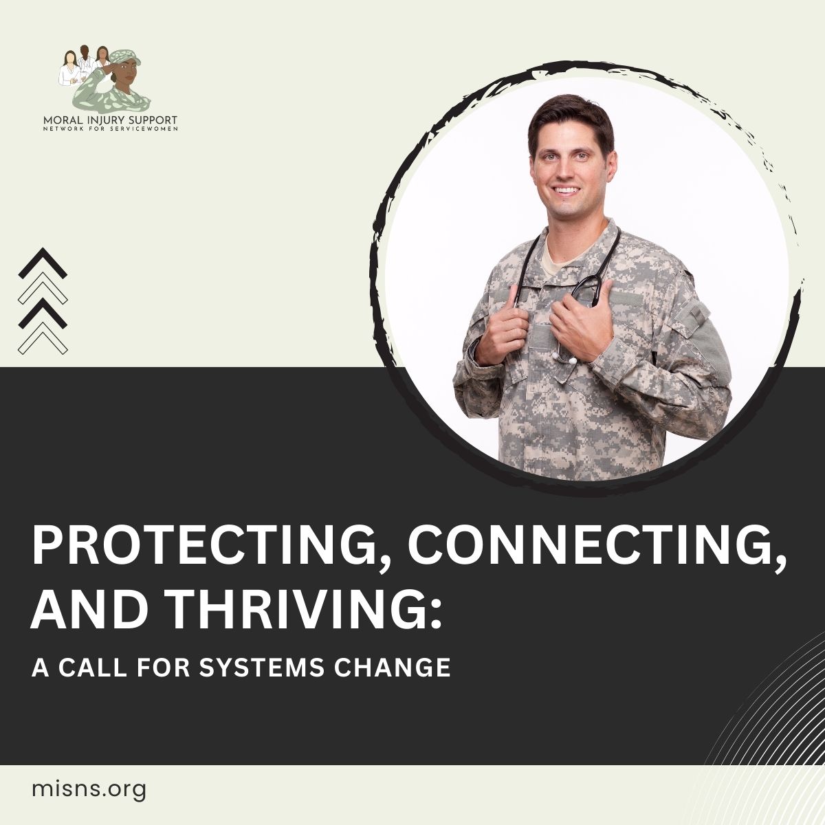 Join us in advocating for a transformed military system that fosters respect, interconnectedness, and collective well-being. Read more at misns.org/moral-injury-t…

#PublicHealth #SystemsChange #MISNS #GenderEquality #MilitarySexualTrauma #WomenVeterans #MoralInjurySupport