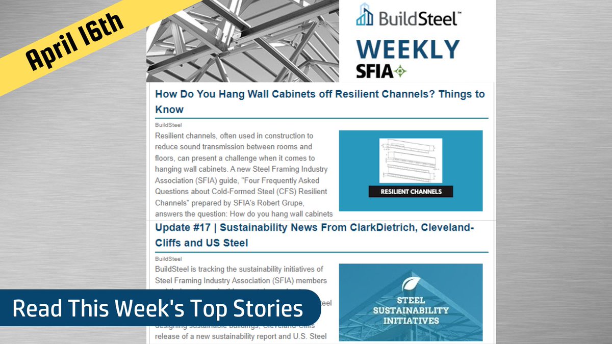 Read this week's edition of the BuildSteel newsletter at ow.ly/tH1r50Ri4Ge
#BuildSteel #CFSteel #Newsletter #SteelIndustry #ConstructionNews #Buildings #SteelNews #SteelFraming #Buildings #Contractors #Engineers #Architects #GeneralContractors #BuildingConstruction