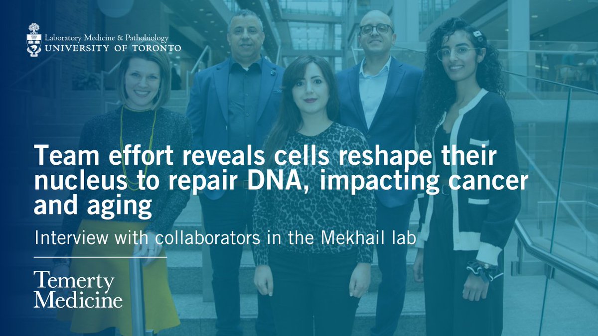 Study from the lab of Dr. @KarimMekhail, “DNA double-strand break-capturing nuclear envelope tubules drive DNA repair”, published in @NatureSMB, will fundamentally change how we look at DNA repair. 🧬

Watch the interview: ow.ly/O7r050RhzPv
Story: ow.ly/TZby50RhzPw