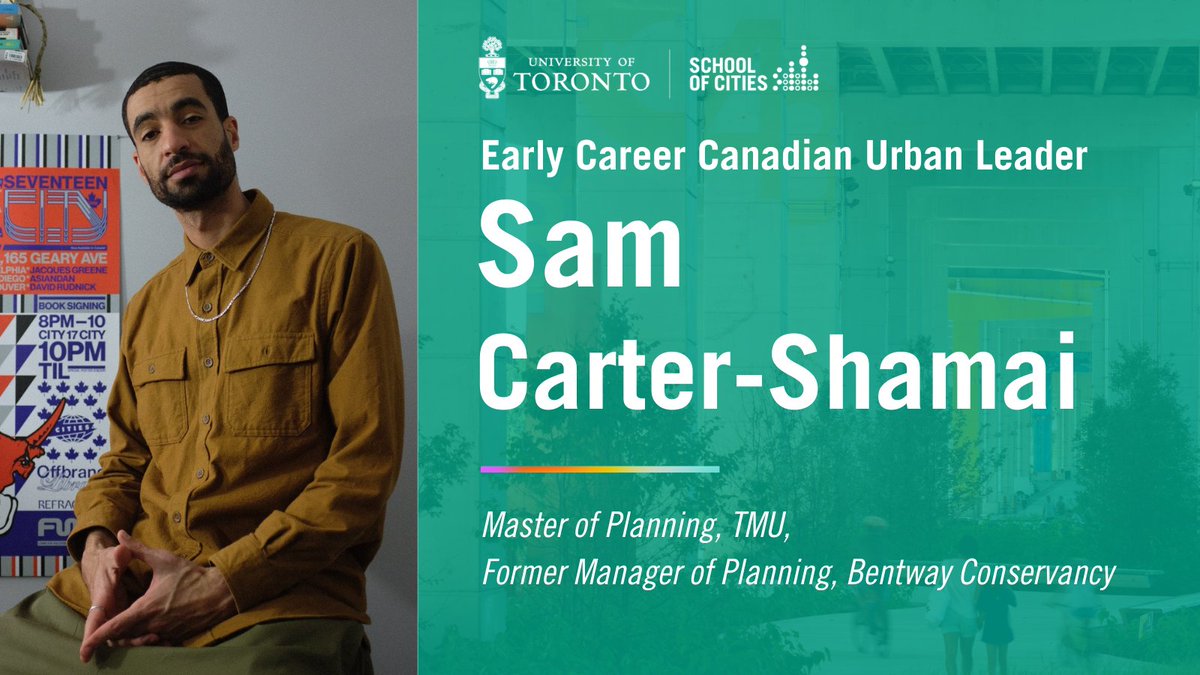 We're thrilled to welcome @here_scs as our new Early Career Canadian Urban Leader. Sam will map the impact and resonance of the diasporic communities which shape TO, starting with a look at what happened when his family got here and how they’ve made traditions of place together.