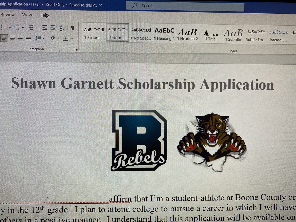 New addition to the Scholarship Update (4.17) — Shawn Garnett Scholarship — See Canvas or Counseling Website for details!