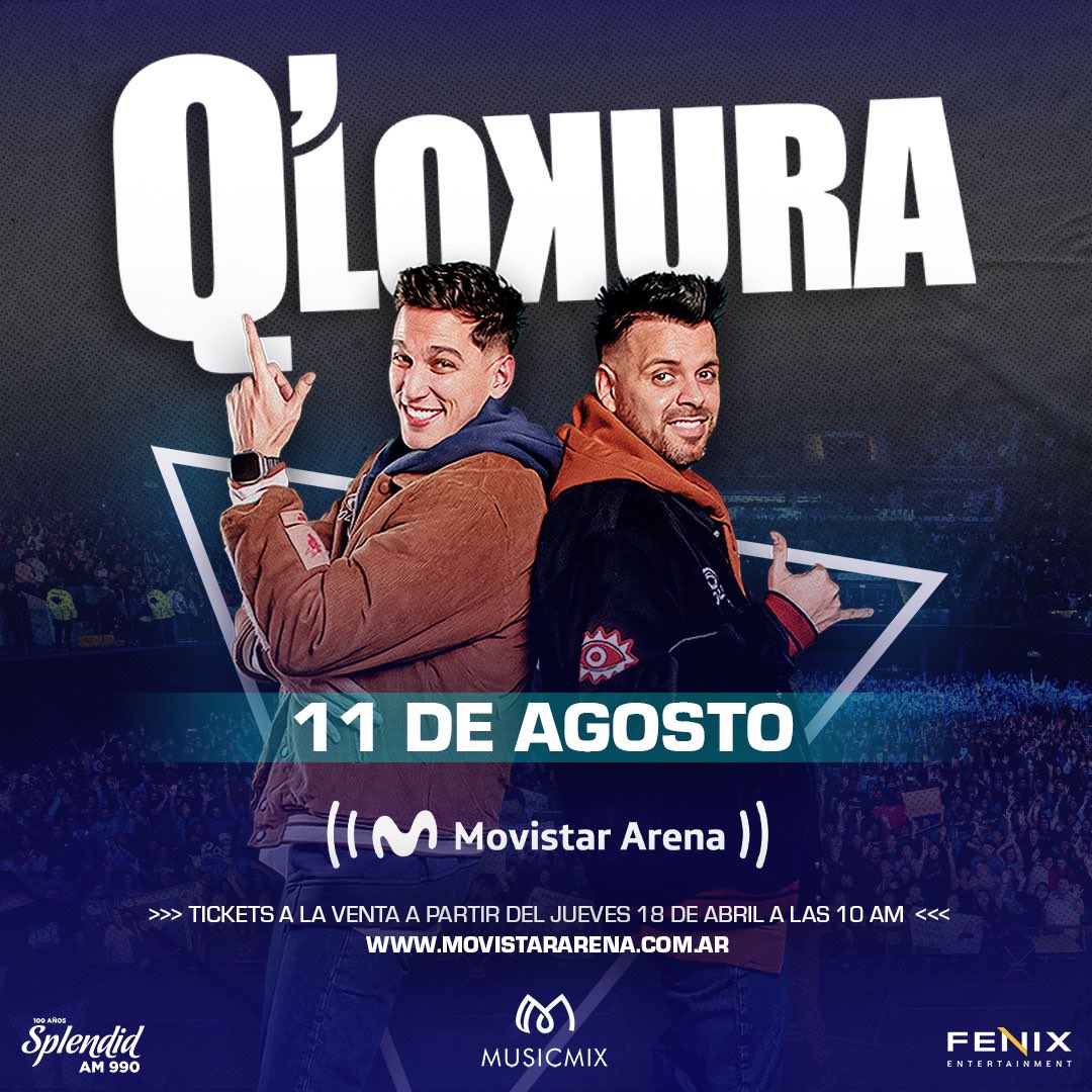 ¡EN AGOSTO VOLVEMOS AL MOVISTAR! Tickets a la venta a partir del jueves 18 de abril a las 10:00am 🎟️ movistararena.com.ar