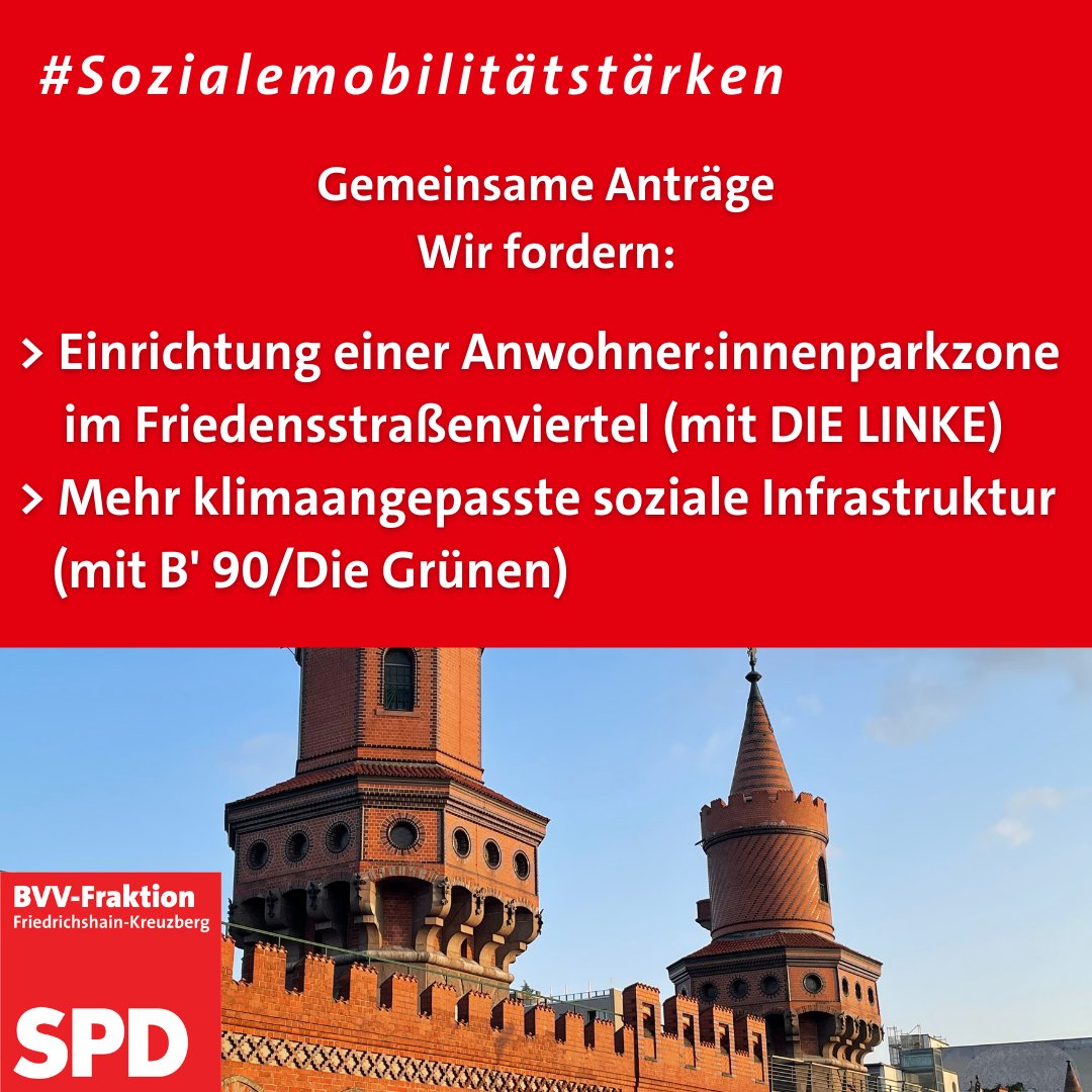 Das sind unsere Große Anfrage zum Sachstand der Sicherung der Soziokultur auf dem RAW-Gelände und unsere gemeinsamen Anträge mit @GrueneXhain und @LinkeXhain zur BVV am 24.04.: spdfraktion-xhain.de/2024/04/antrae…