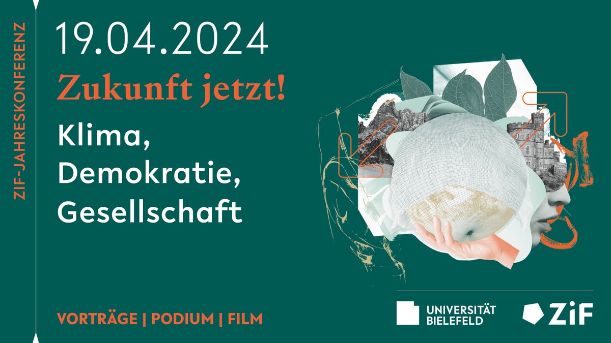 Zukunftsvisionen statt Endzeitstimmung! 🌍🔍 Renommierte Referent*innen diskutieren am 19. April im @ZiF_Bi Lösungen für Klimawandel, Demokratie und Gesellschaft. Das Programm der #ZIFKonferenz 2024 umfasst auch eine Filmvorführung. #ZukunftJetzt aktuell.uni-bielefeld.de/2024/04/09/zuk…