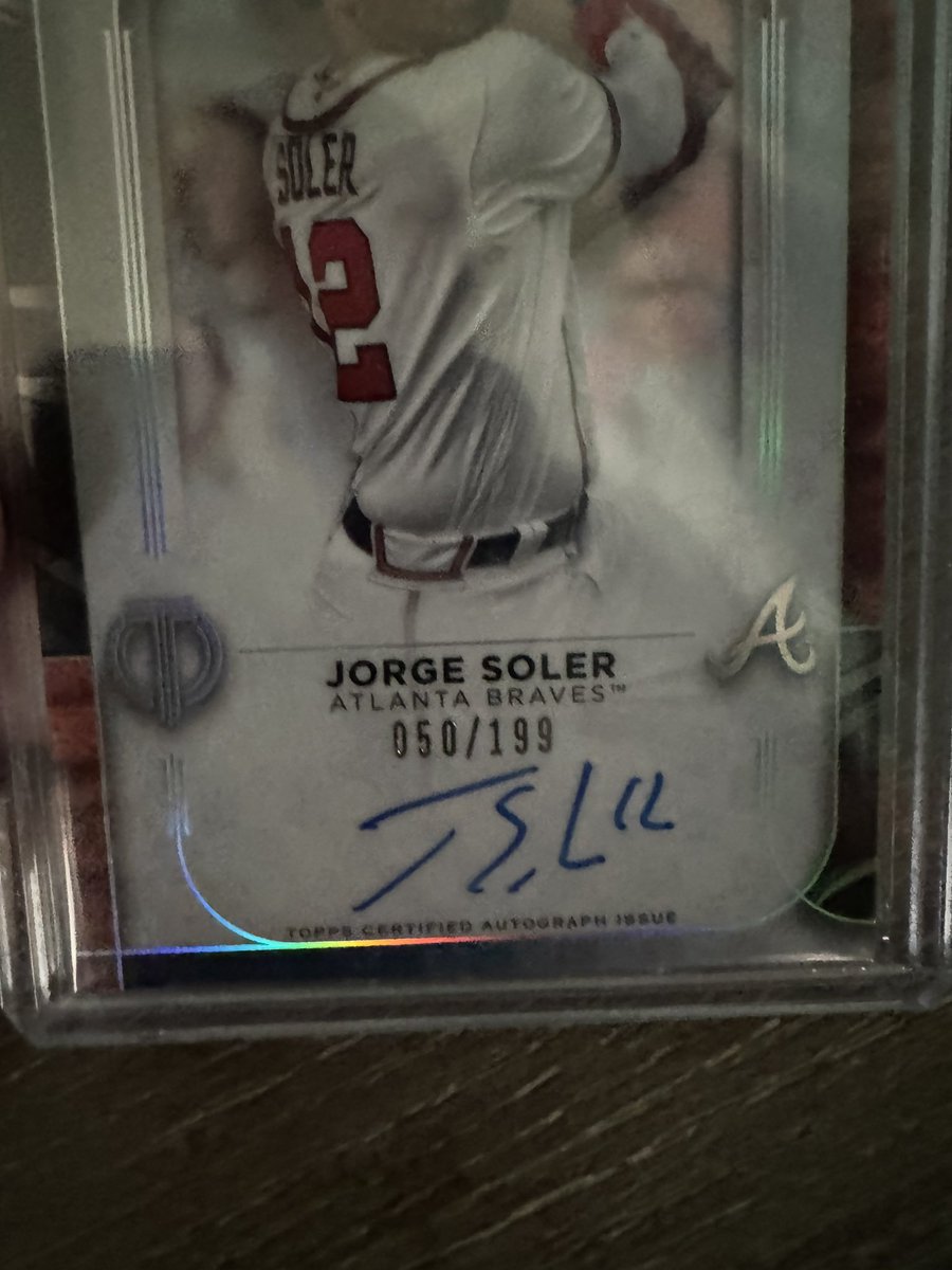 It is time for another giveaway!! To celebrate 300 followers and the start of season 2 of the Battery Mates Podcast, we are giving away this @Topps Tribute autographed @solerpower12 baseball card! It’s numbered /199 and is one of the few Soler autos in a Braves uniform. To
