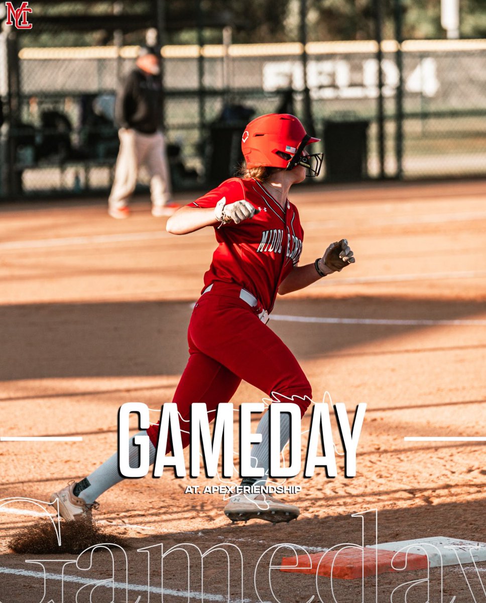 GAMEDAY!!! The Mustangs will be traveling to Apex Friendship today! Game time is at 4:30‼️🥎