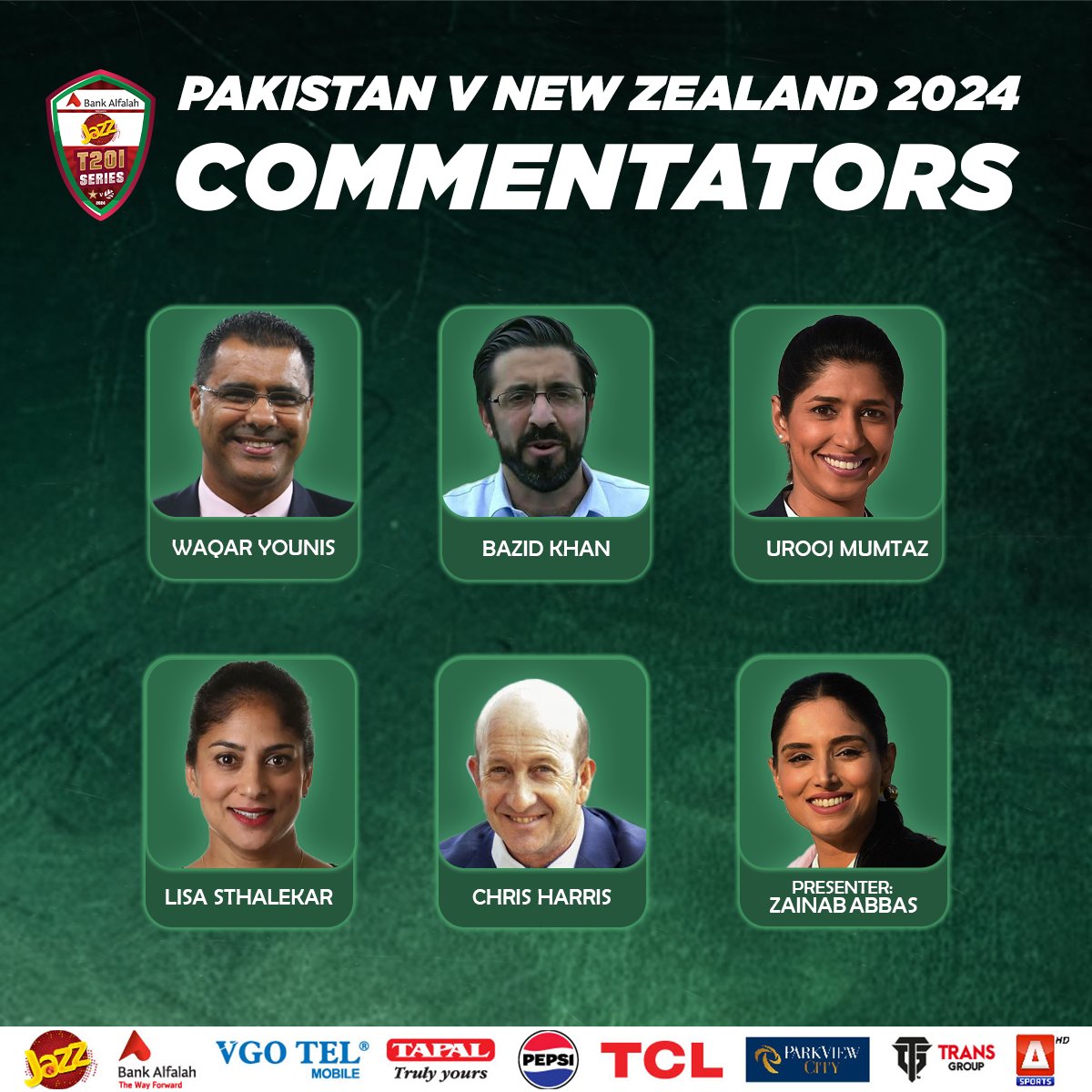 📢 Announcing the announcers 📢 The commentary panel for the #PAKvNZ T20I series 🤩 #AaTenuMatchDikhawan