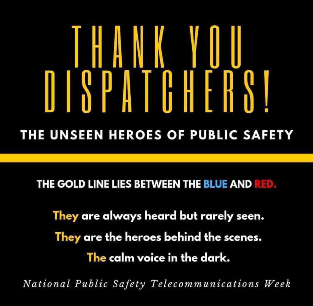 As we celebrate National Public Safety Telecommunications Week, please join us in saying THANK YOU to our dispatchers for being the lifeline between our community and emergency responders, for being a calming presence, and for making a positive impact every day!