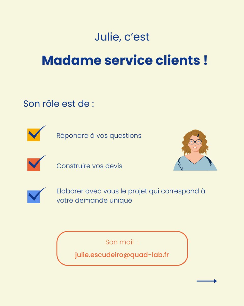 quad_lab's tweet image. Découvrez une personne de Quad-lab chaque mois. Ce mois-ci, rencontrez Julie Escudeiro, en poste au service clients. 📞

😋 Ce post vous a plu, n'hésitez pas à liker et partager

#serviceclient #cultureentreprise #entreprises #emploi #chimie