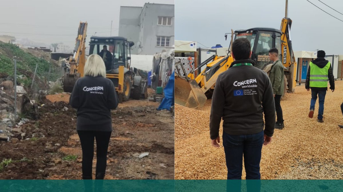 ConcernTurkey's tweet image. Together with @eu_echo, Concern continues to deliver support in the earthquake affected regions in Türkiye. Across Hatay, we have increased WASH accessibility through installing latrines, showers, and ensuring safe, hygienic, and dignified access for all. 
Before → After