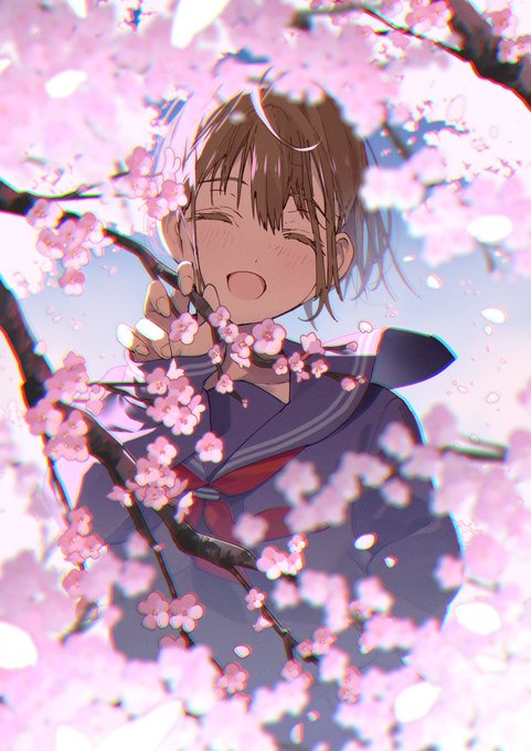 「桜 上半身」のTwitter画像/イラスト(新着)｜4ページ目