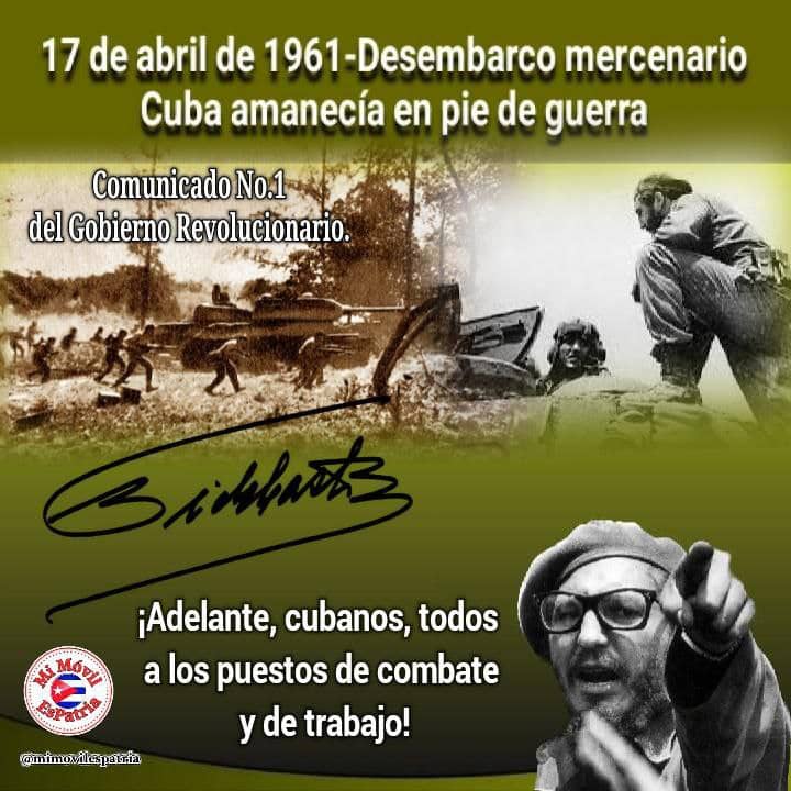 #JovenClubQuemado recuerda hoy un Aniversario más del aquel histórico amanecer en pie de guerra, Girón fue el lugar escogido por los mercenarios para atacar. #Cuba contestó con hierro y fuego. #JovenClubVillaClara #CubaViveEnSuHistoria #CubaViveyVence