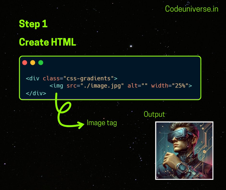 codeuniverse_'s tweet image. How To Apply Gradient Border To Image Using HTML & CSS.
Check :
codeuniverse.in/2024/04/how-to…
Follow @codeuniverse_
#SoftwareEngineer #webdesigner #html #css #codeuniverse