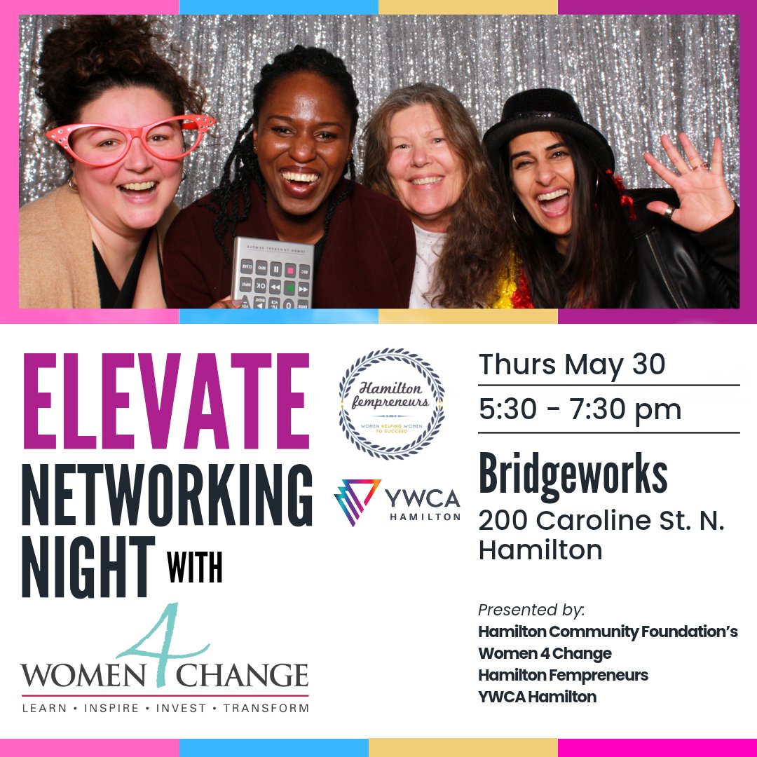 ELEVATE Networking Night is back on May 30, and it's going to be more exciting than ever! We've partnered with @HamCommFdn's Women 4 Change! EARLY BIRD tickets are available now in very limited quantities: eventbrite.ca/e/elevate-netw… #HamOnt