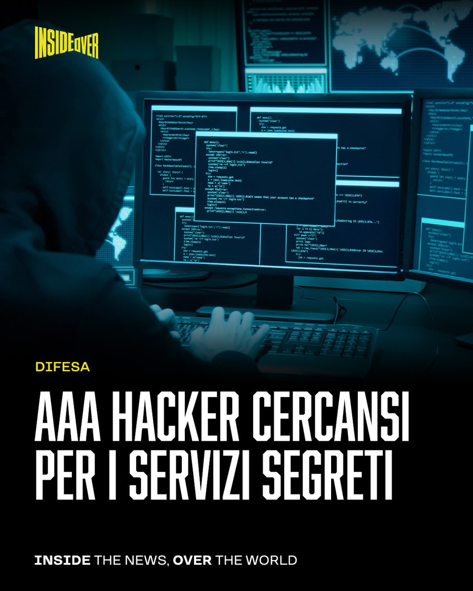 insideoverita's tweet image. #Servizi segreti italiani a caccia di #hacker. Pubblicato annuncio con posizioni aperte, principalmente #IA e #Cybersecurity. Qualcosa sta cambiando? Ce lo spiega @GianlucaZanell2 in questo articolo 📲 efm1.short.gy/Z0pzr2