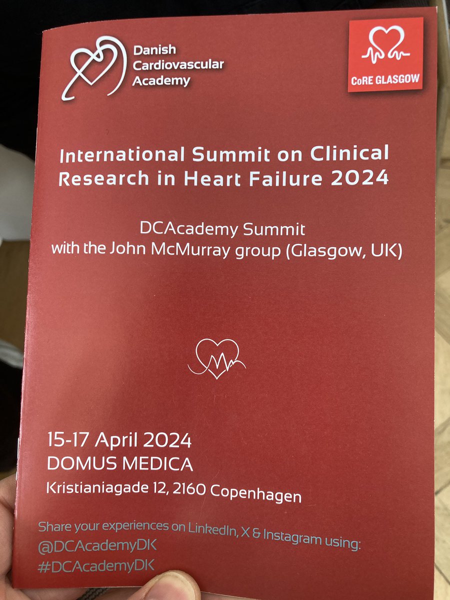 Three great days of Heart Failure discussions with our Scottish colleagues from Glasgow. Huge thanks to @DCAcademyDK and the organizers from both countries.