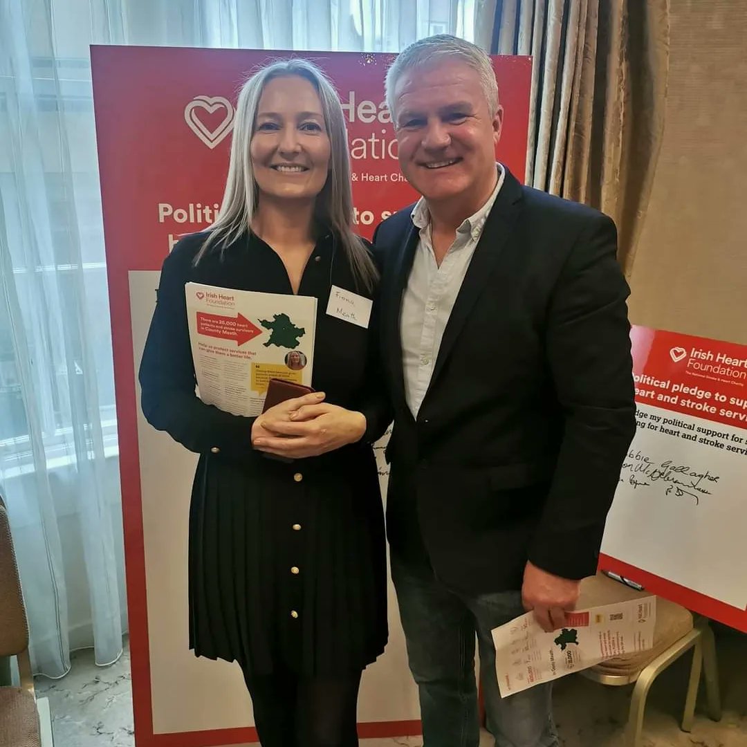 JohnnyGuirke's tweet photo. Was great to meet Fiona today at Irish Heart Foundation presentation. Truly inspirational Woman. There are 25000 heart patients and stroke survivors in County Meath, and they need more help from the government to protect and enhance these  services
#meath  @Irishheart_ie https://t.co/ydAr0tZnph