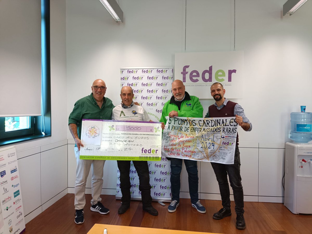🏍️Tras más de 5.000 km, Moteros Solidarios (<a href="/solirider360/">solirider360</a>) ha finalizado su reto en la Comunidad de  Madrid, donde nos han hecho entrega de la donación. 

GRACIAS, GRACIAS y GRACIAS por hacer posible un viaje de visibilidad y concienciación de las #enfermedadesraras. 💜