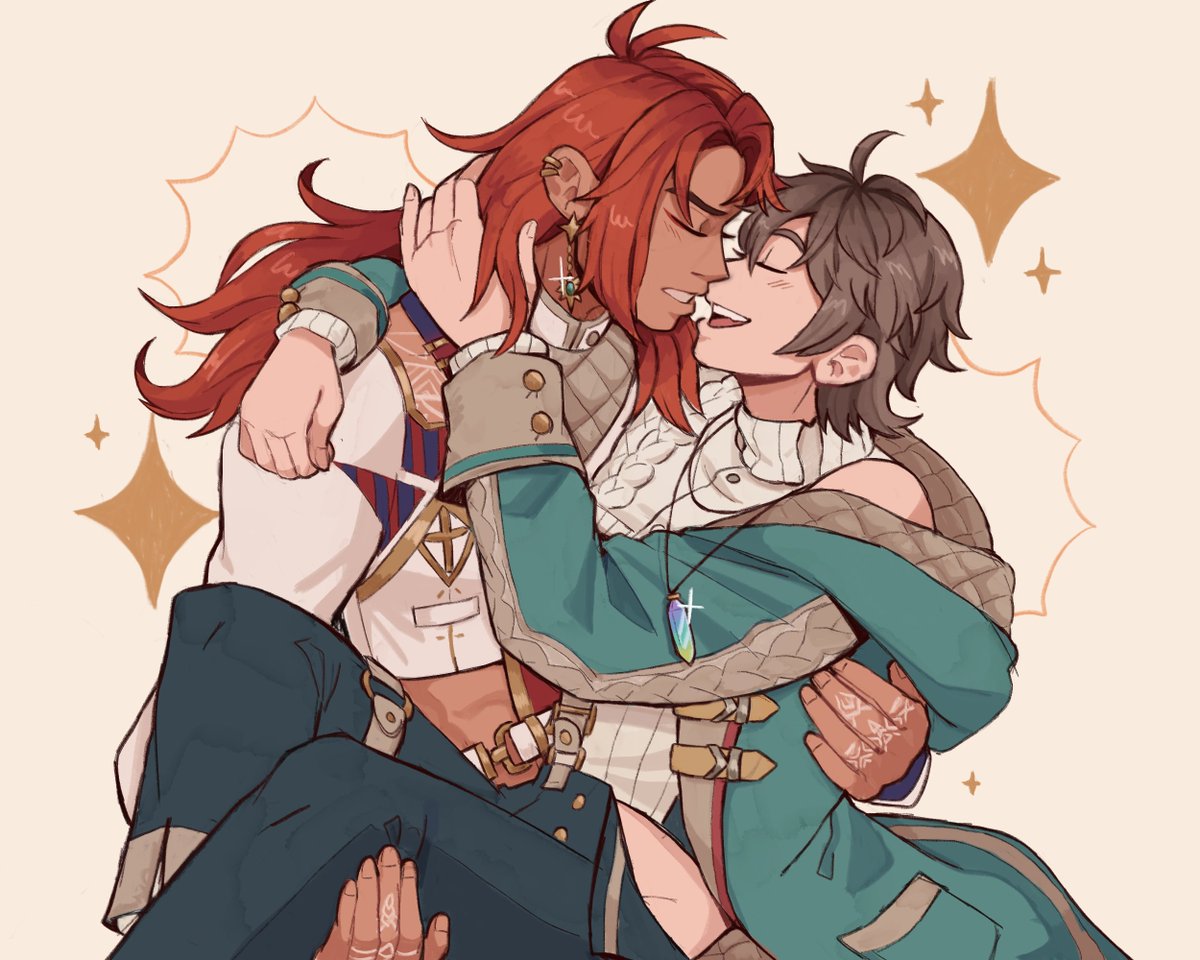 Thank you <a href="/skyblitzhart/">sky 🌿🍉</a> for the wonderful Nu Carnival commission of Dante and Eiden!! 💕