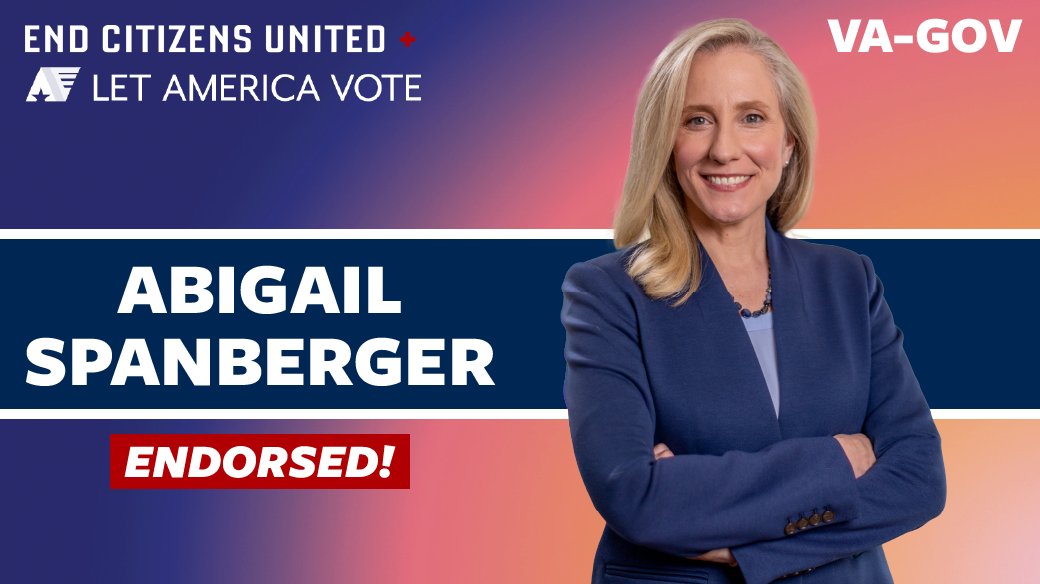 🚨 ENDORSEMENT ALERT 🚨 Today, we're endorsing @SpanbergerForVA, because she knows that government can only truly work when everyone’s voices are heard. That's why she’s built a reputation for working to root out corruption and end Big Money’s corrosive impact in our politics.