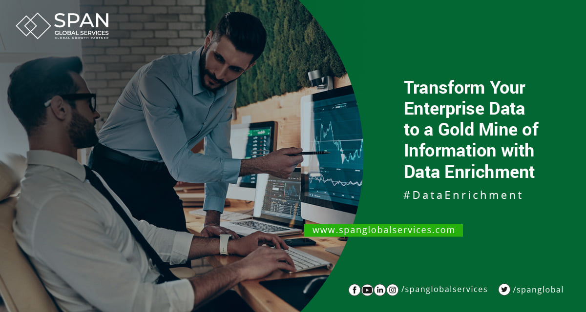 At #SpanGlobalServices, we assist you in enhancing your Data by providing Technographic, Firmographic, and Psychographic insights along with a wide range of valuable intelligence. Know more at: bit.ly/37OUkCu #DataEnrichment #MarketingCampaigns #Data