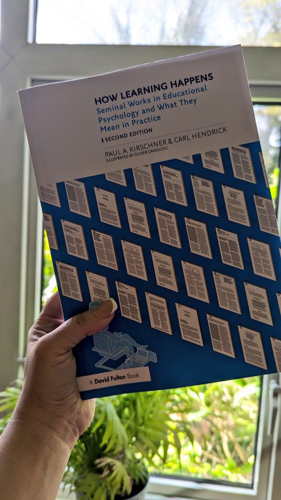 Yay! Very excited this book has arrived, fantastic second edition. Well done @P_A_Kirschner & @C_Hendrick this book is the best overview & discussion of ed research ranging from memory, feedback, scaffolding, myths & mutations plus lots more!