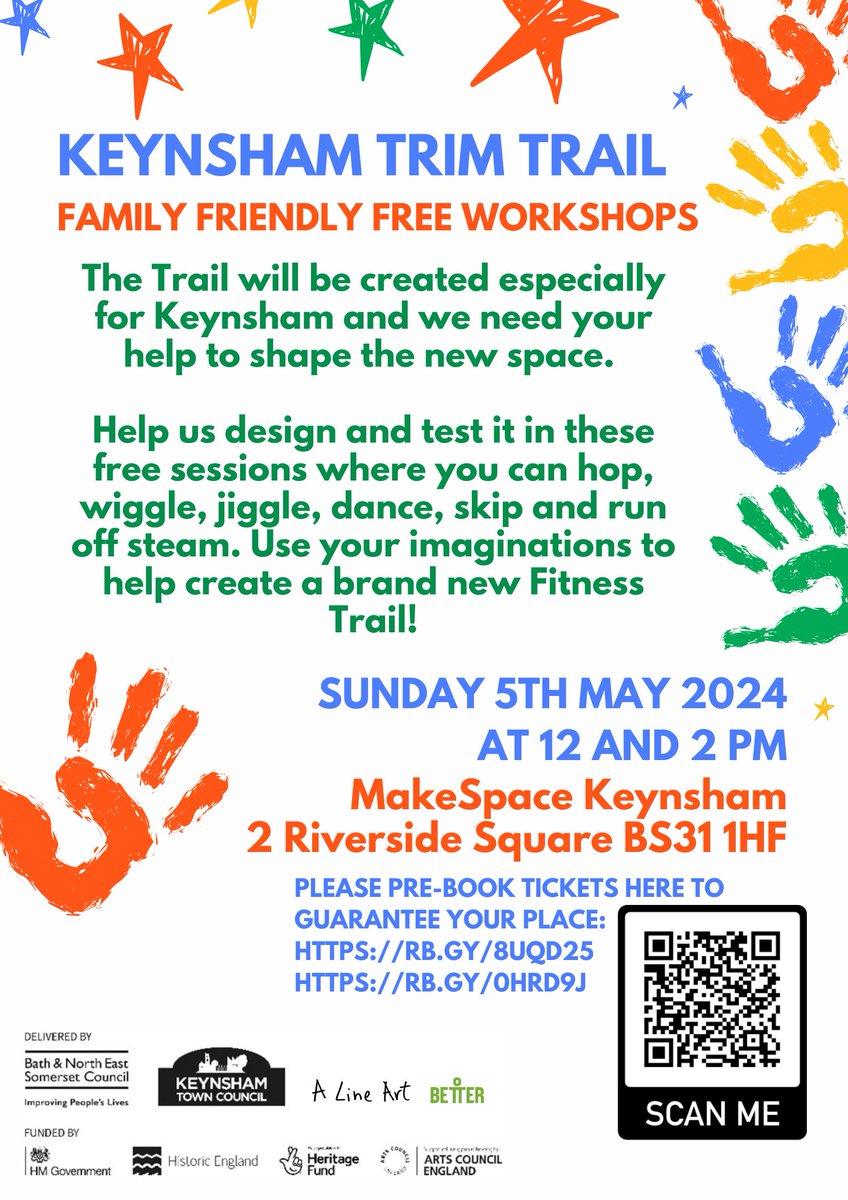 We're creating a NEW, BESPOKE & PERMANENT Trim Trail and we need your help! 5 May. Keynsham. Family workshop. #fitnesstrail #wriggleandscribbleplayground #trimtrail #familyarts #familyexercise #alineart The Final trail will be installed July. Woohoo!