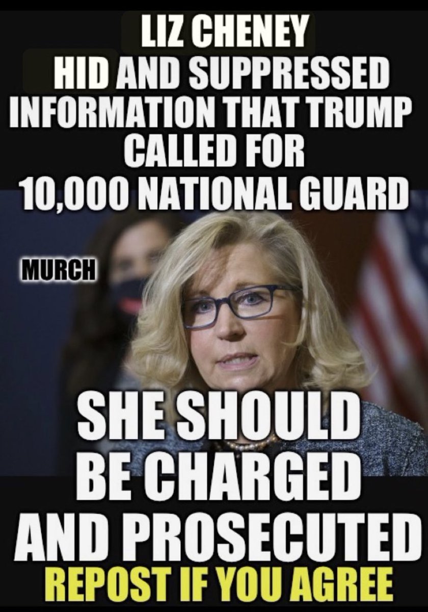 When do the trials start for traitor Liz Cheney and the rest of the fraud J6 committee? Who wants to see it nationally televised? 🙋‍♂️