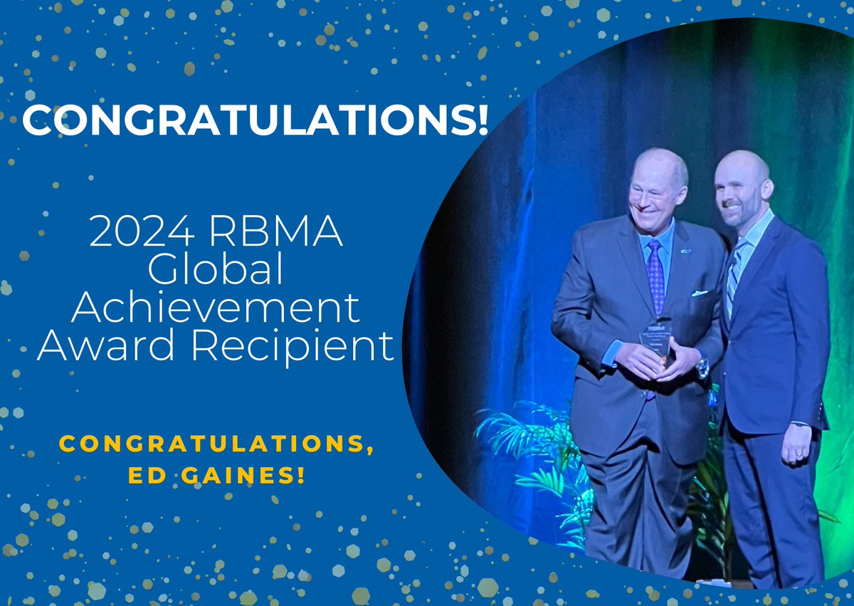 Huge congratulations to @EdGainesIII for receiving the prestigious 2024 Global Achievement Award from @RBMAConnect! This #award recognizes Ed's commitment to protecting the business of #healthcare. Thank you for going above & beyond for our clients! #NSA #ZPAC