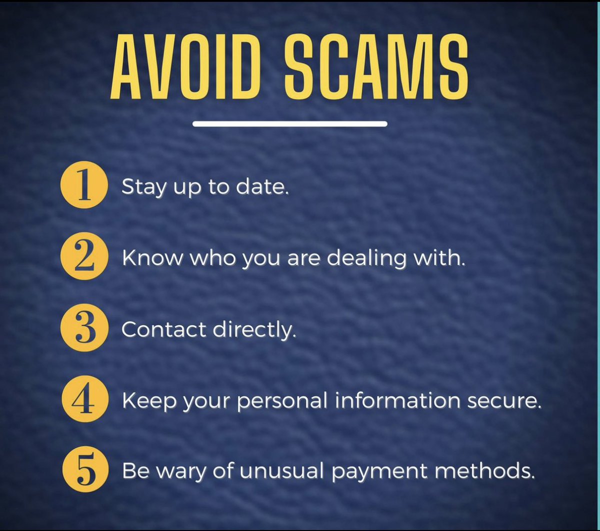 Don’t fall prey to scammers or hackers, keep your details safe.