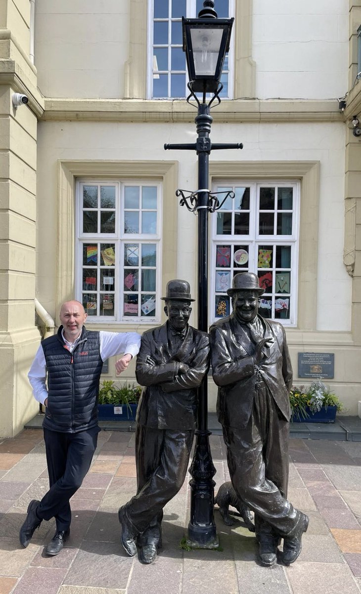 The obligatory Stan & Ollie photo whilst working in the lovely town of Ulverston