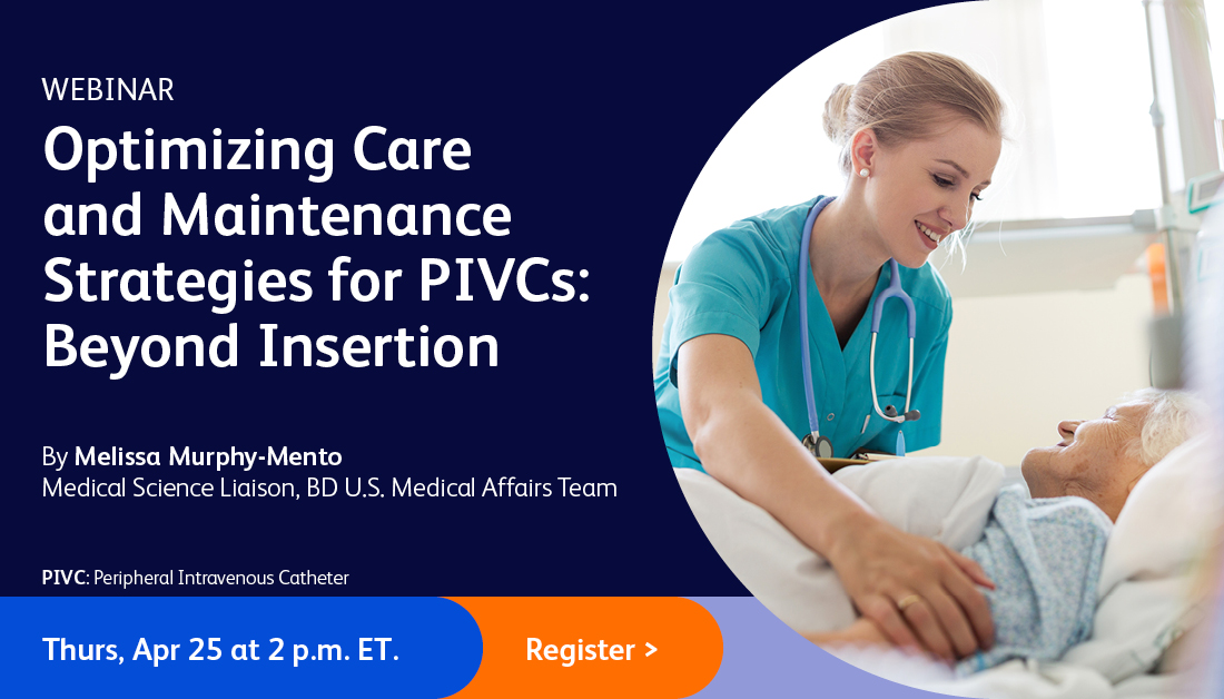 Join BD for an interactive webinar on optimizing ongoing care for #PIVCs after they’re placed. Melissa Murphy-Mento, MSN, RN, CPEN will share best practices and practical strategies you can incorporate into your daily routine. April 25, 2pm ET. Register: bit.ly/4cPSyB8