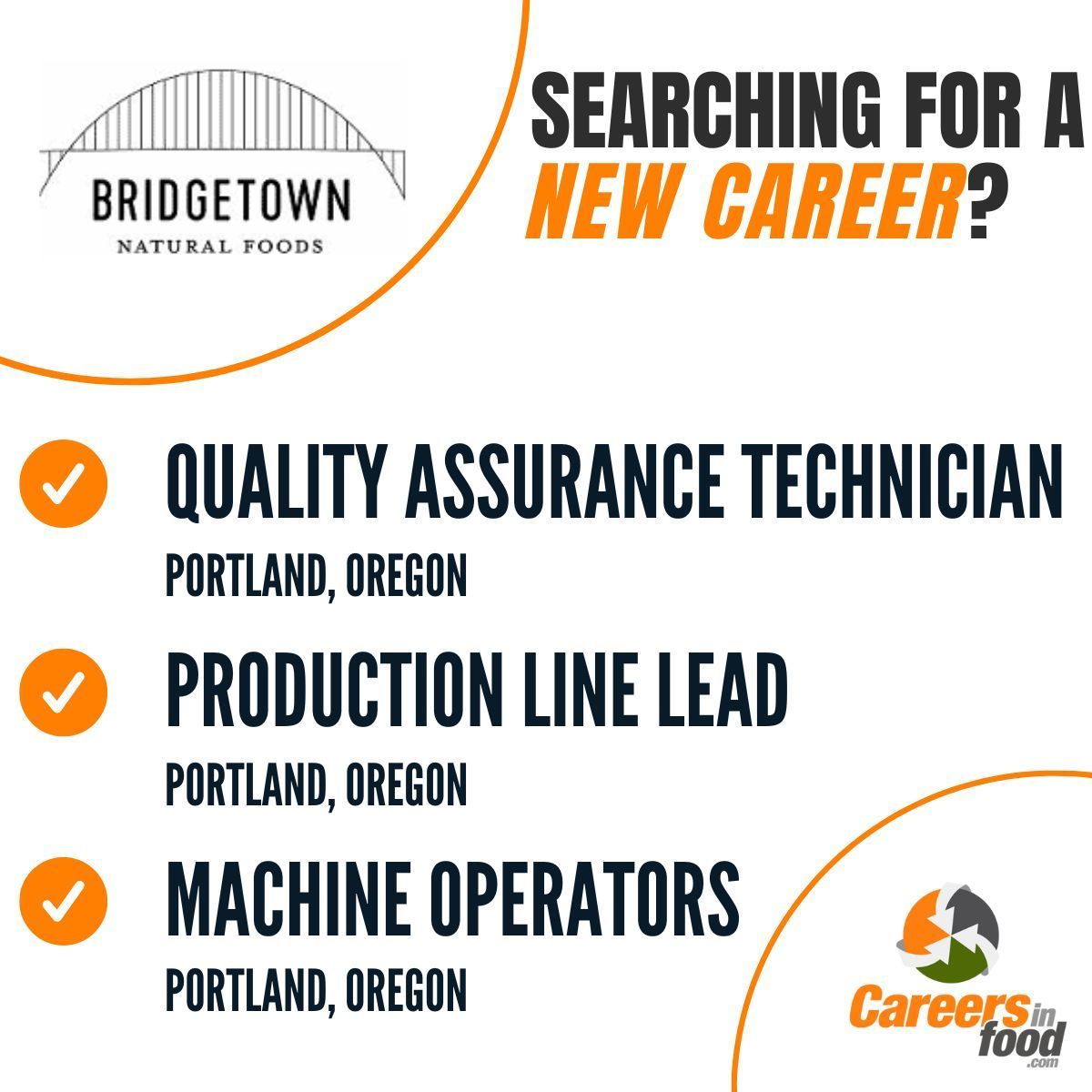 Join the team at Bridgetown Natural Foods in #Portland, Oregan!

View job opportunities at a Quality Assurance Technician, Production Line Lead, and Machine Operators.

Apply here: careersinfood.com/bridgetown-nat… 

#QualityAssurance #ProductionJobs #Jobs #JobSeekers #Hiring #ApplyNow