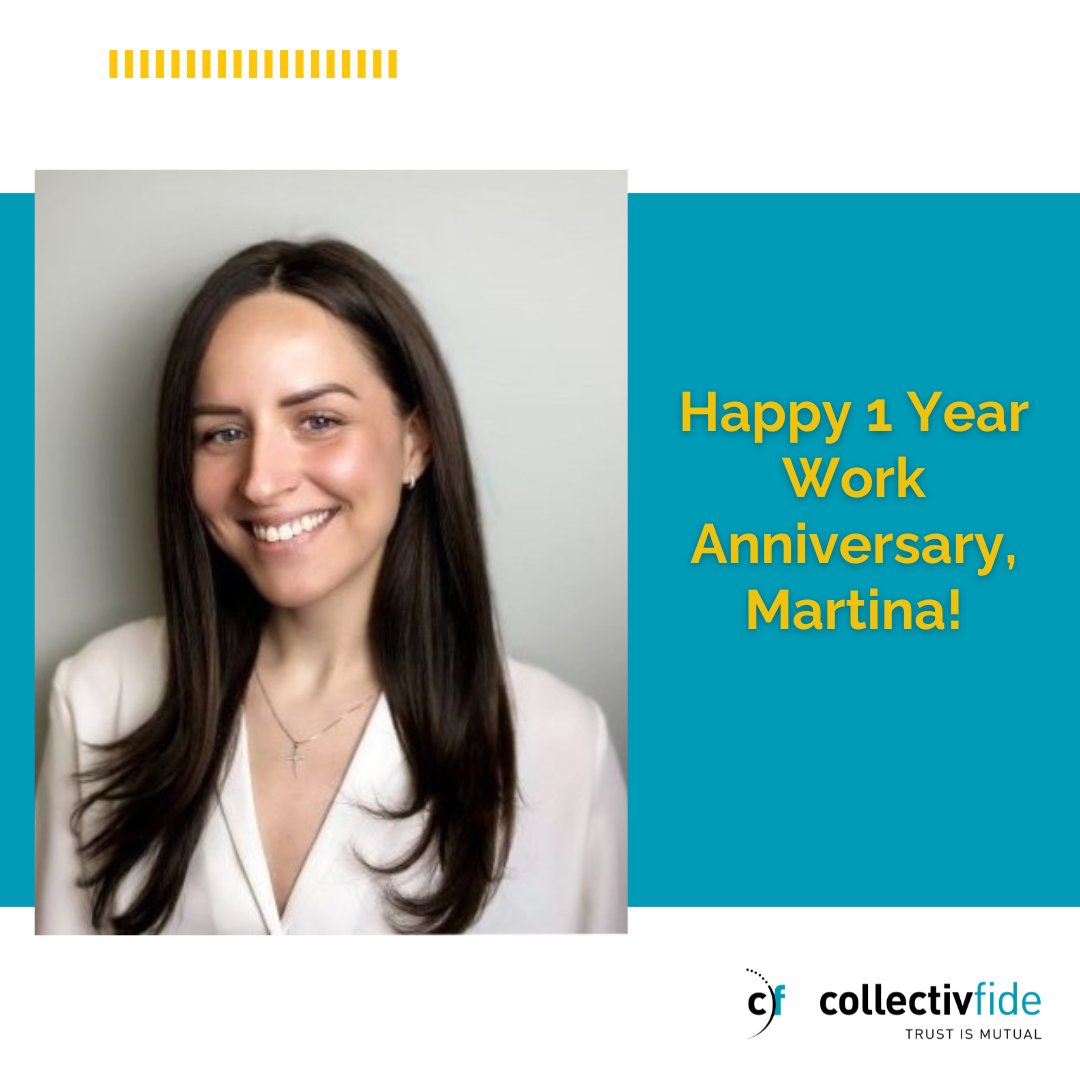 Please join us in celebrating our amazing HR Generalist, Martina's 1st Work Anniversary 🎉

Thank you for your expertise & everything you do for us and our partners. Our team would not be the same without you and your quick wit & insights. Cheers to more years!

#workanniversary