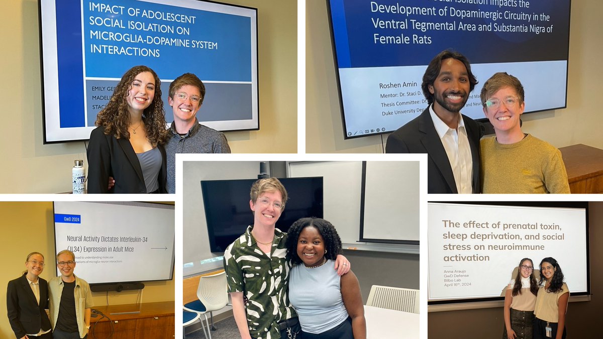 closing out another successful year @DukeU with FIVE Graduation with Distinction in Neuroscience students from the lab! Congrats to them and their grad/postdoc mentors. 🥳
