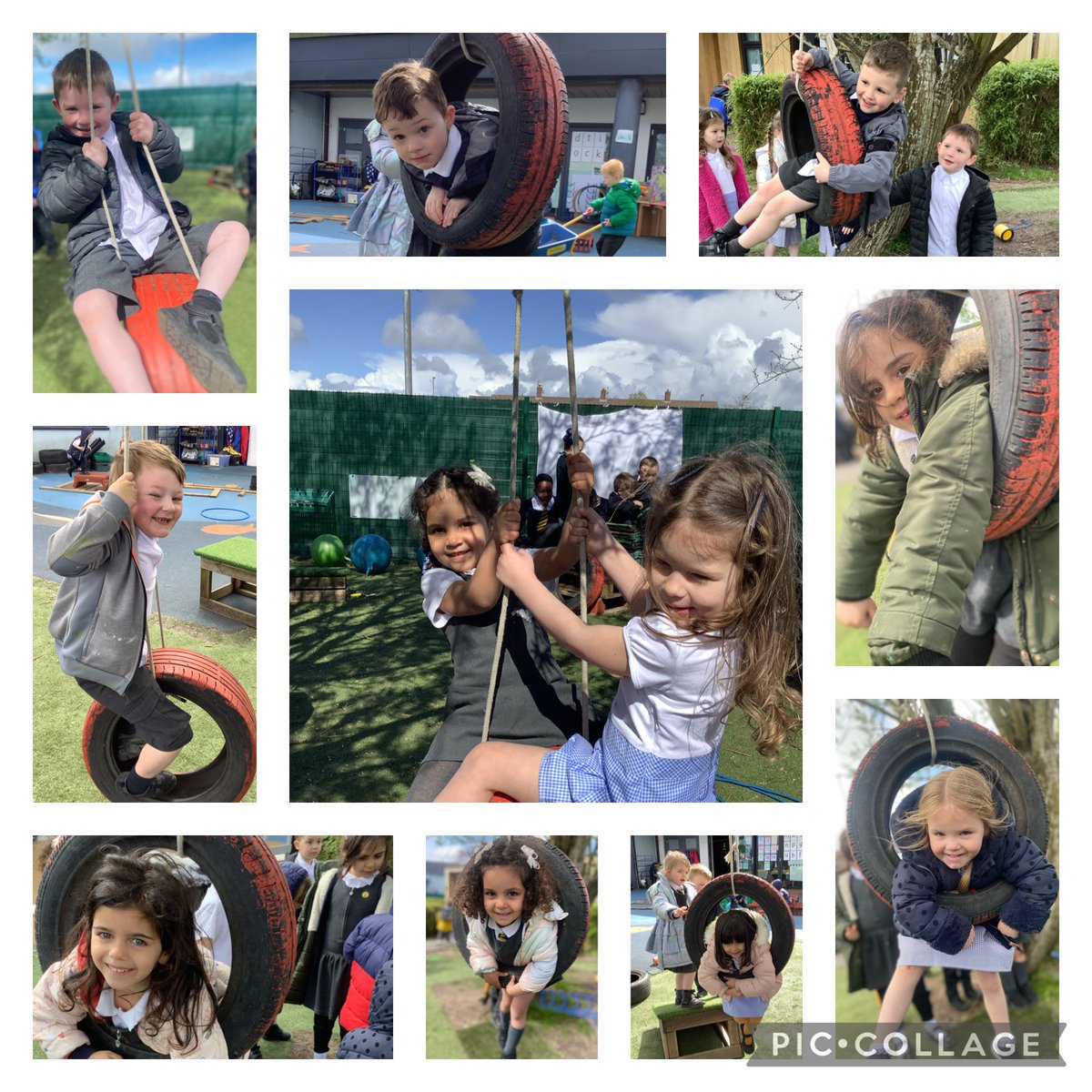 Reception absolutely love our new tree swings! We’ve been perfecting our turn taking skills and learning how to take manageable risks 🌳🛞🌟<a href="/ReceptionT_CCPS/">Miss Taylor Reception</a> <a href="/CroxtethC/">CroxtethCPS</a>