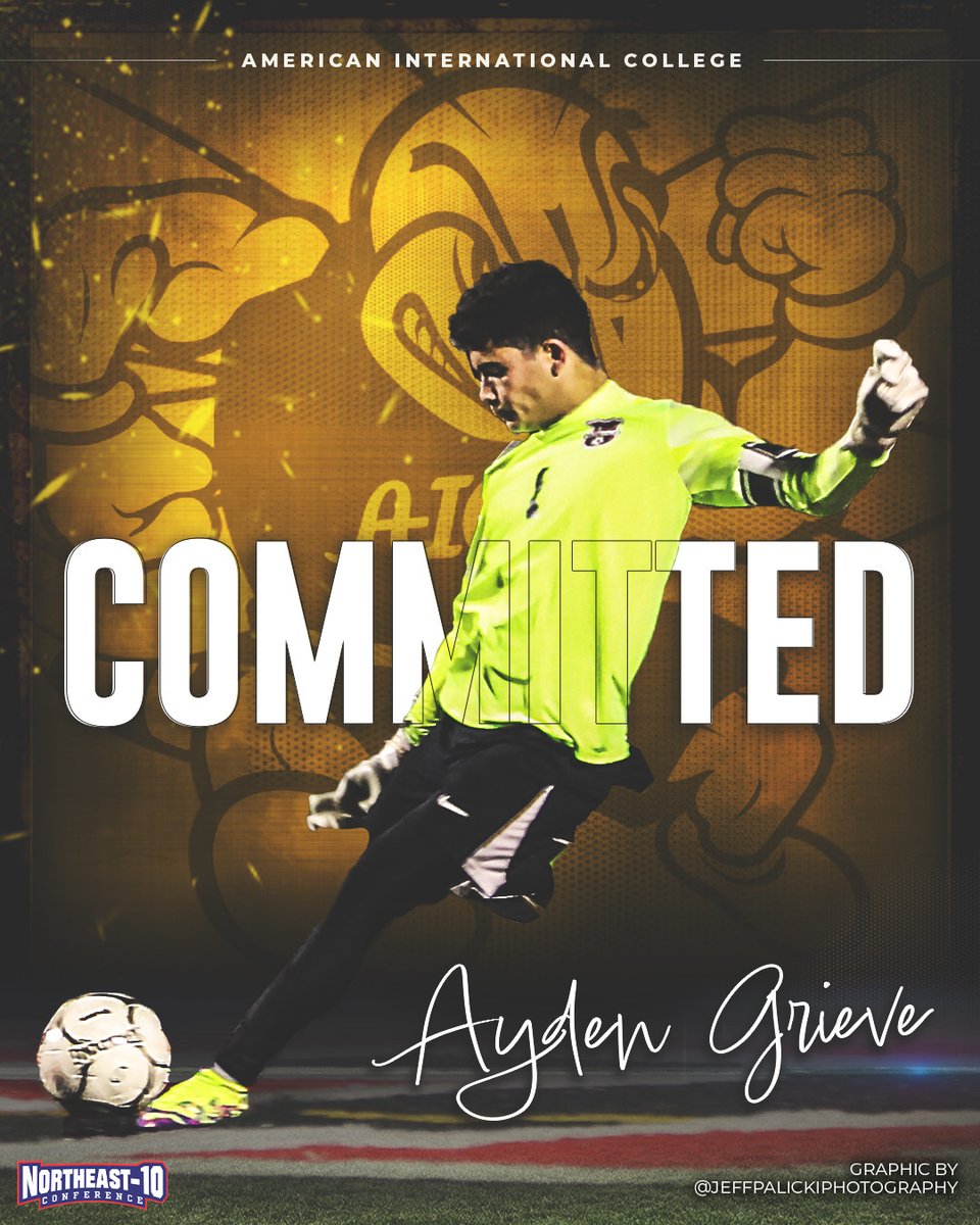 GFSDathletics's tweet photo. We would like to congratulate Senior Goalkeeper, Ayden Grieve on signing his NLI this week to play soccer at American International College in the Fall! AIC is gaining not only a tremendous athlete, but an even better person! https://t.co/QxNTY6MPcx