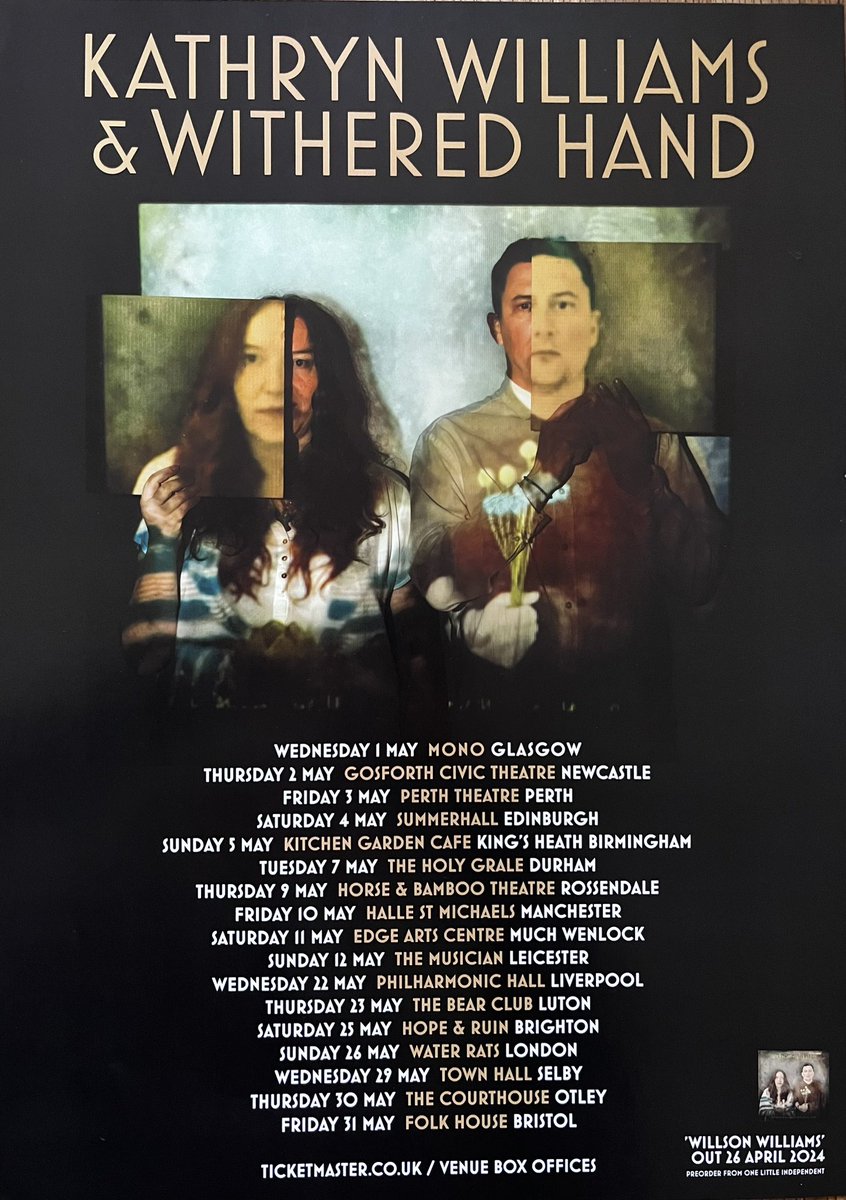 Hello dear people!!! A wee reminder to tell you the new album with @witheredhand comes out next week and then the tour the week after that! So exciting x please don’t be late to book a ticket as some venues are close to selling out. Dont want you to miss out! Please share. X