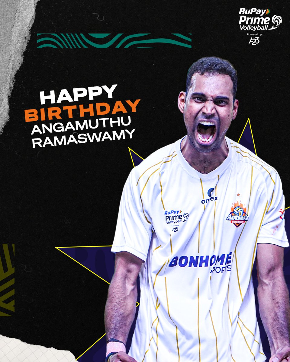 To the 𝐀𝐧𝐠𝐥𝐞𝐦𝐚𝐧 of #DamdaarDefenders on his special day - #HappyBirthday 🥳   

Here's to the universal dynamo who ruled the court with 1⃣2⃣5⃣ attack points in #RuPayPrimeVolley Season 3!   

#AsliVolleyball #PVL