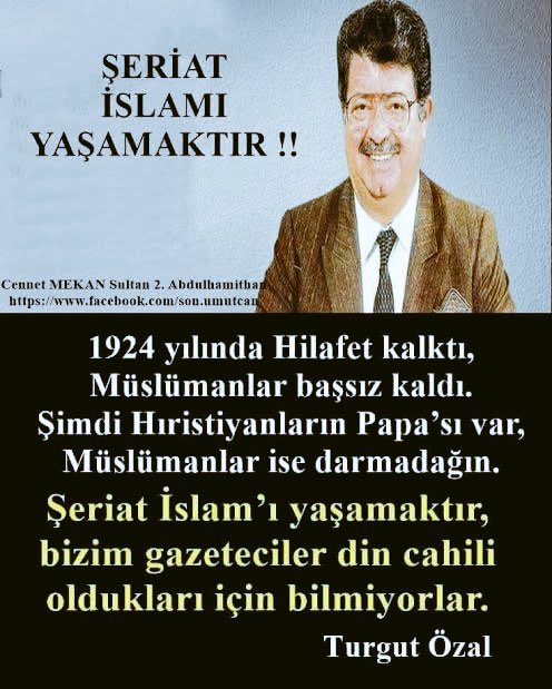 “Allah’ın verdiği ömrü onun izninden başka alacak yoktur”.! Türkiye Cumhuriyeti 8. Cumhurbaşkanımız merhum Turgut Özal’ı vefatının 31. yıl dönümünde rahmet ve minnetle anıyoruz…!!!🇹🇷🤲