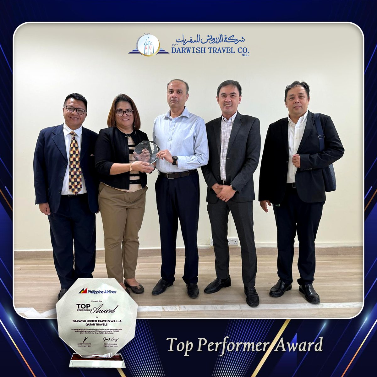 We are thrilled to receive the Philippine Airlines Top Performer Award 🏆✈ Grateful for the dedication of our team and the trust of our clients. 🙏 

#DarwishTravel #PALTopPerformer #TravelAwards