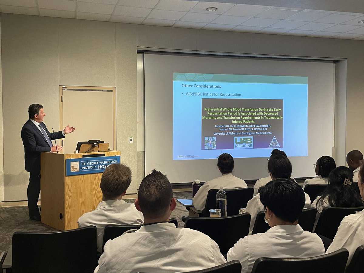 Fantastic Trauma Grand Rounds by @UABSurgery @KerbyJD_UAB on “Advanced Resuscitative Care for Trauma” and the current and future of caring for the injured patient. @GWEMresidency #Trauma #surgery #teamwork